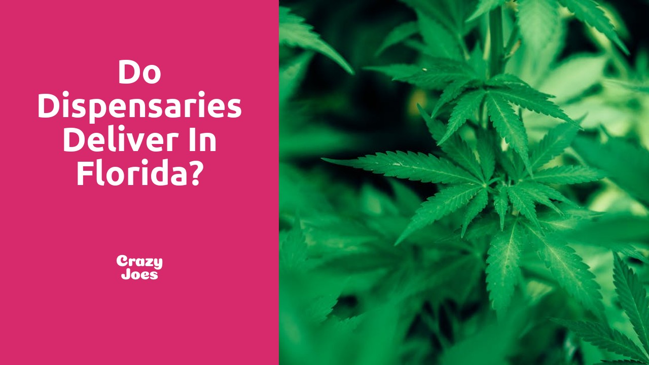 Do dispensaries deliver in Florida?